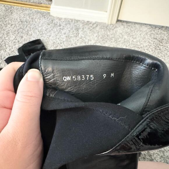 Stuart Weitzman Black Patent Leather 5050 Over the Knee Boots - Picture 8 of 10